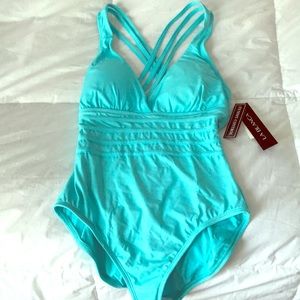 Brand new teal La Blanca swimsuit